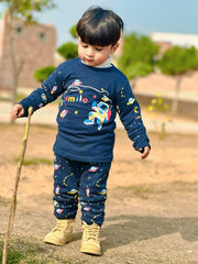 Blue Spaceship Kids Wear