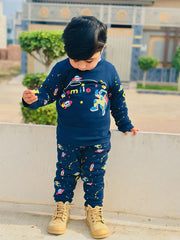 Blue Spaceship Kids Wear