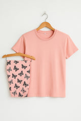 Baby Pink With Butterfly Pjs Set