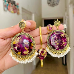 Naz e Gulab Resin Jhumka