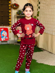 Maroon Teddy Bear Kids Wear