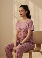 Love Sleep Printed PJs Set