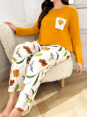 Yellow Flower Pocket PJs Set