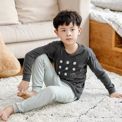 Grey Pattern Printed Kids Wear
