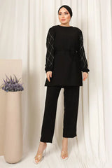 Winter Diamond Printed Long Sleeves 2 PCs Co-Ord Set