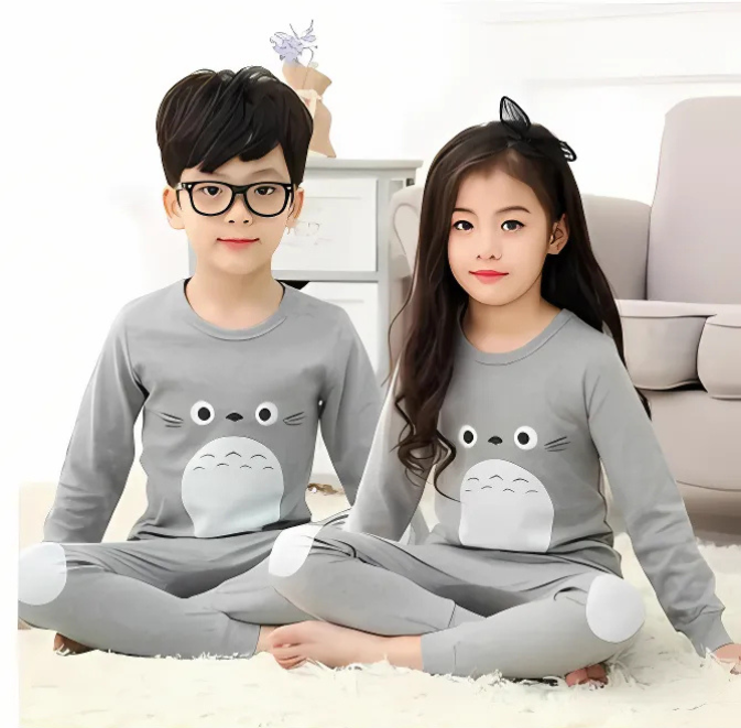 Grey Penguin Printed Kids Wear