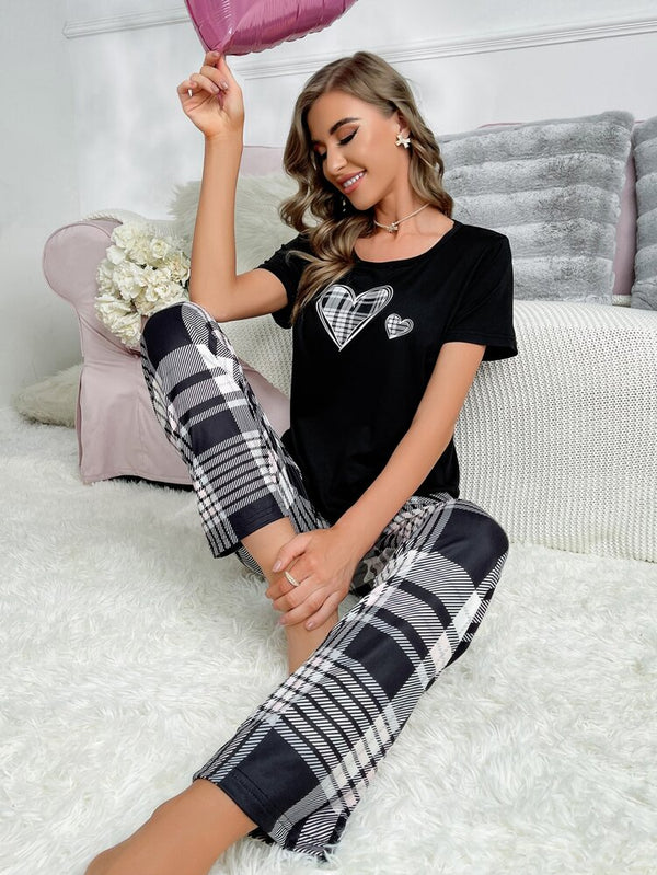 White Heart PJs Set
