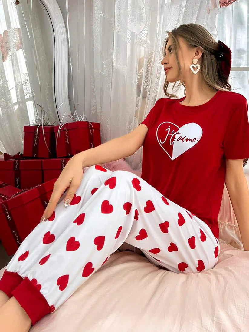 Red Heart PJs Set
