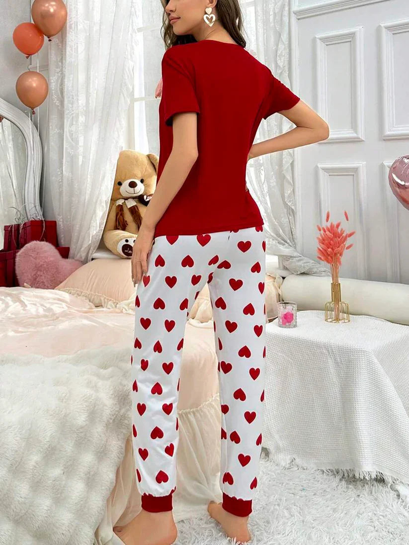 Red Heart PJs Set