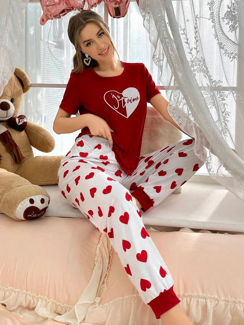 Red Heart PJs Set