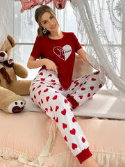 Red Heart PJs Set