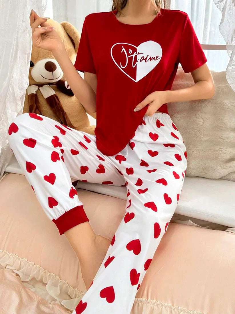 Red Heart PJs Set