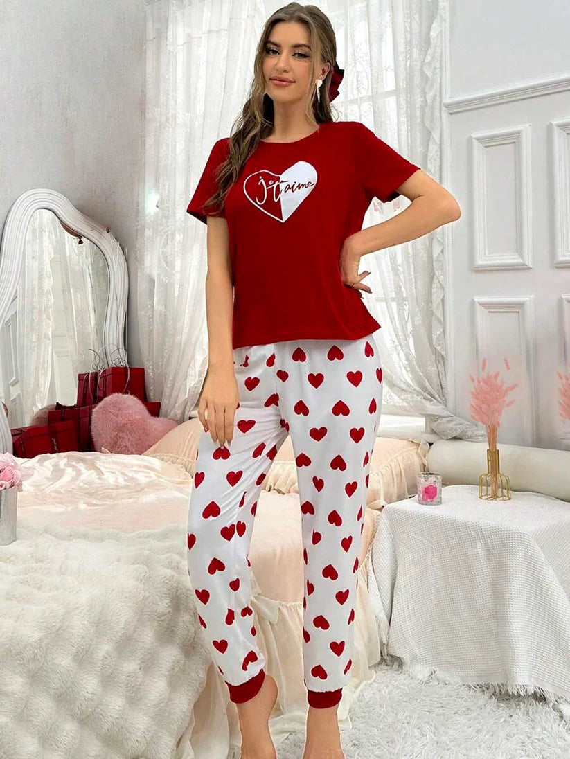 Red Heart PJs Set