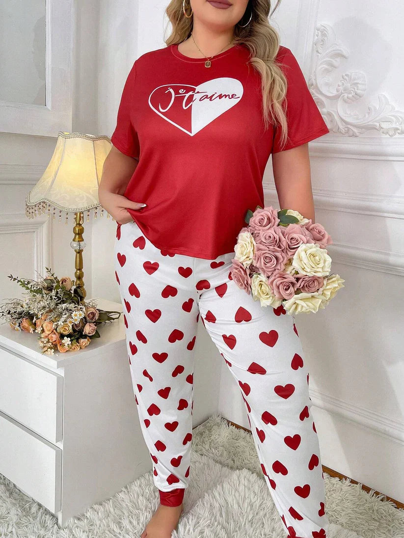 Red Heart PJs Set