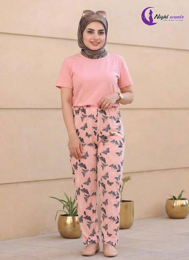 Blush Butterfly Printed PJs Set