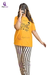 Gothic Printed Night Suit