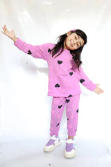 Purple Multi Heart Kids Wear