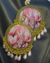 Magnolia Spark Resin Jhumka