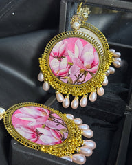 Magnolia Spark Resin Jhumka