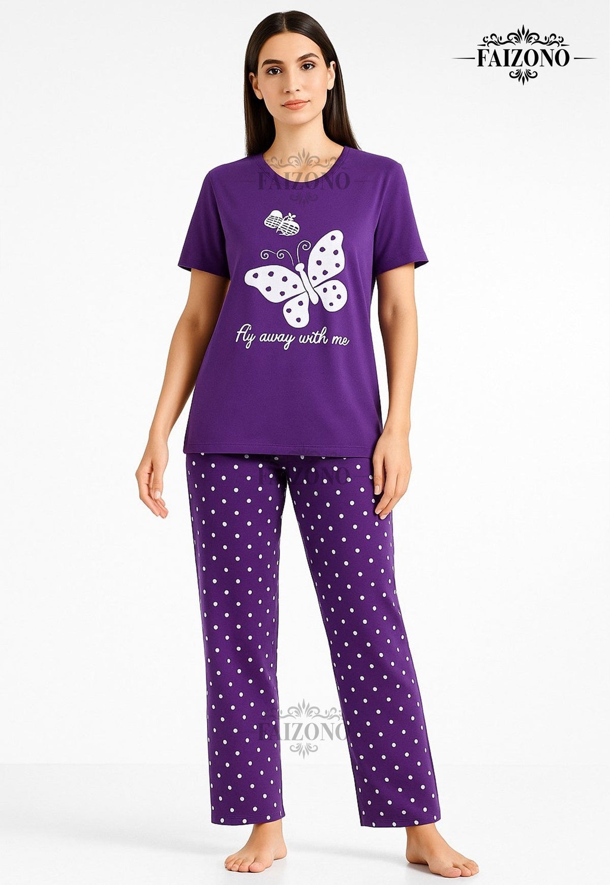 Purple Butterfly Pjs Set