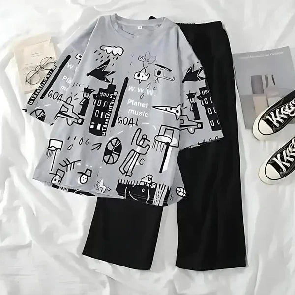 Grey Funcky PJs Set