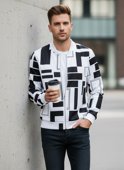 Winter Urban Gridlock Bomber Jacket For Men