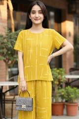 Lines Capri Printed PJs Set