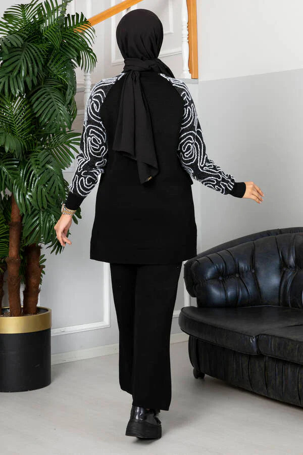 Winter Wood Printed Style Long Sleeves 2 PCs Co-Ord Set